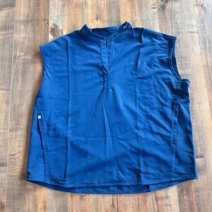 FIGS Rafaela Oversized Scrub Top Womens XL Blue Technical Collection Medial MD